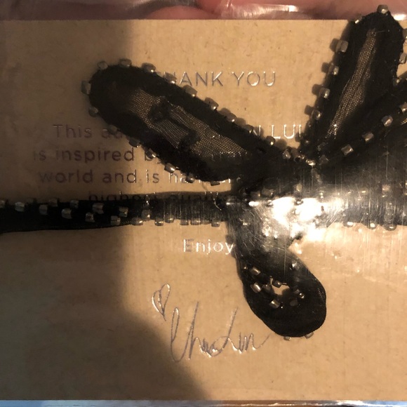 Chan Luu Choker Necklace NEE NWT Chiffon & Silver - Picture 4 of 4